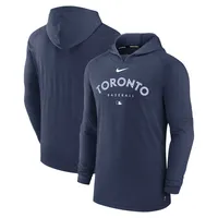 Chandail à capuchon enfiler trois mélanges Performance Early Work des Blue Jays de Toronto Nike - Bleu marine chiné pour homme