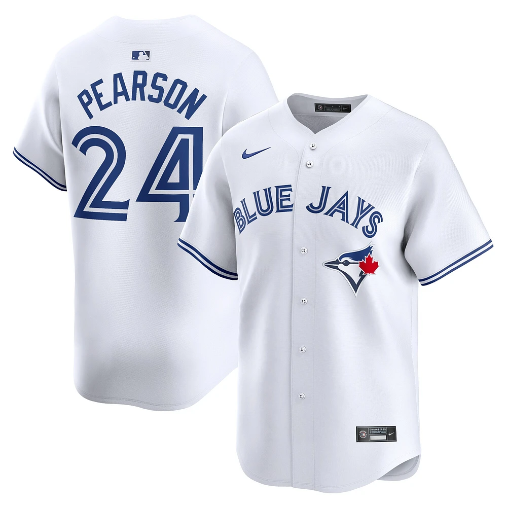 Maillot Nike Nate Pearson pour homme, blanc, Toronto Blue Jays Home Limited Player