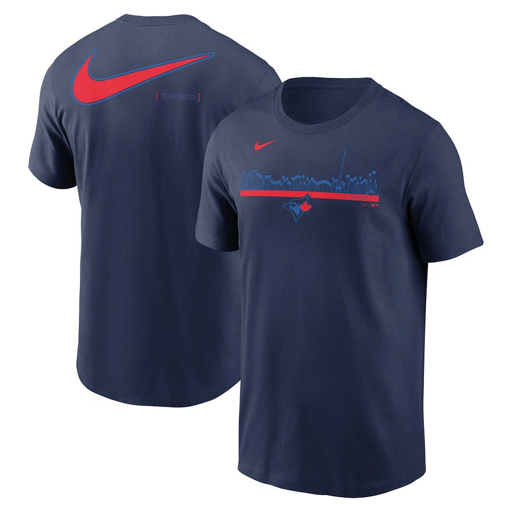 Men's Nike Navy Toronto Blue Jays 2-Hit Speed City Connect T-Shirt