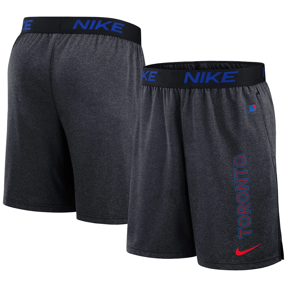 Short d'entraînement de performance Nike pour homme, bleu marine, Toronto Blue Jays 2024 City Connect Authentic Collection