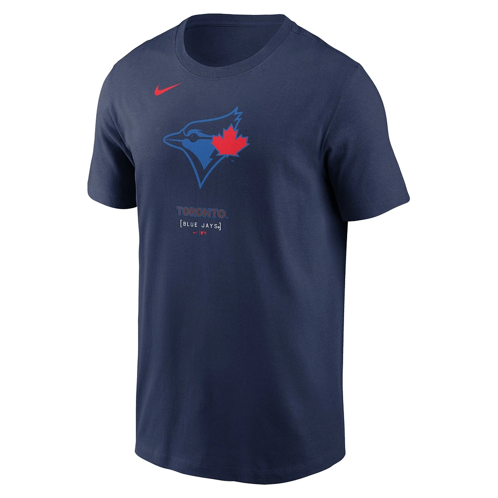 T-shirt Nike bleu marine pour hommes des Blue Jays de Toronto 2024 City Connect avec grand logo