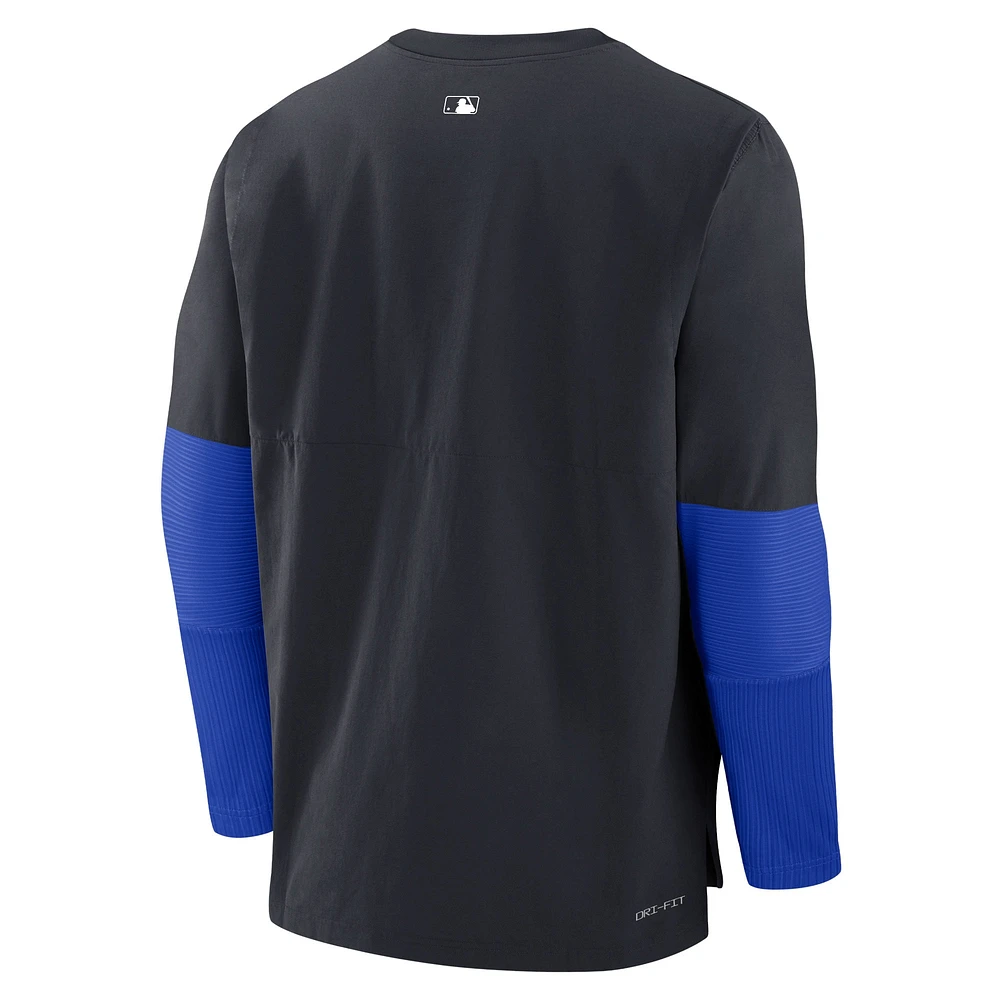 Haut à enfiler performant en tri-mélange Nike pour hommes, bleu marine, Toronto Blue Jays 2024 City Connect Player