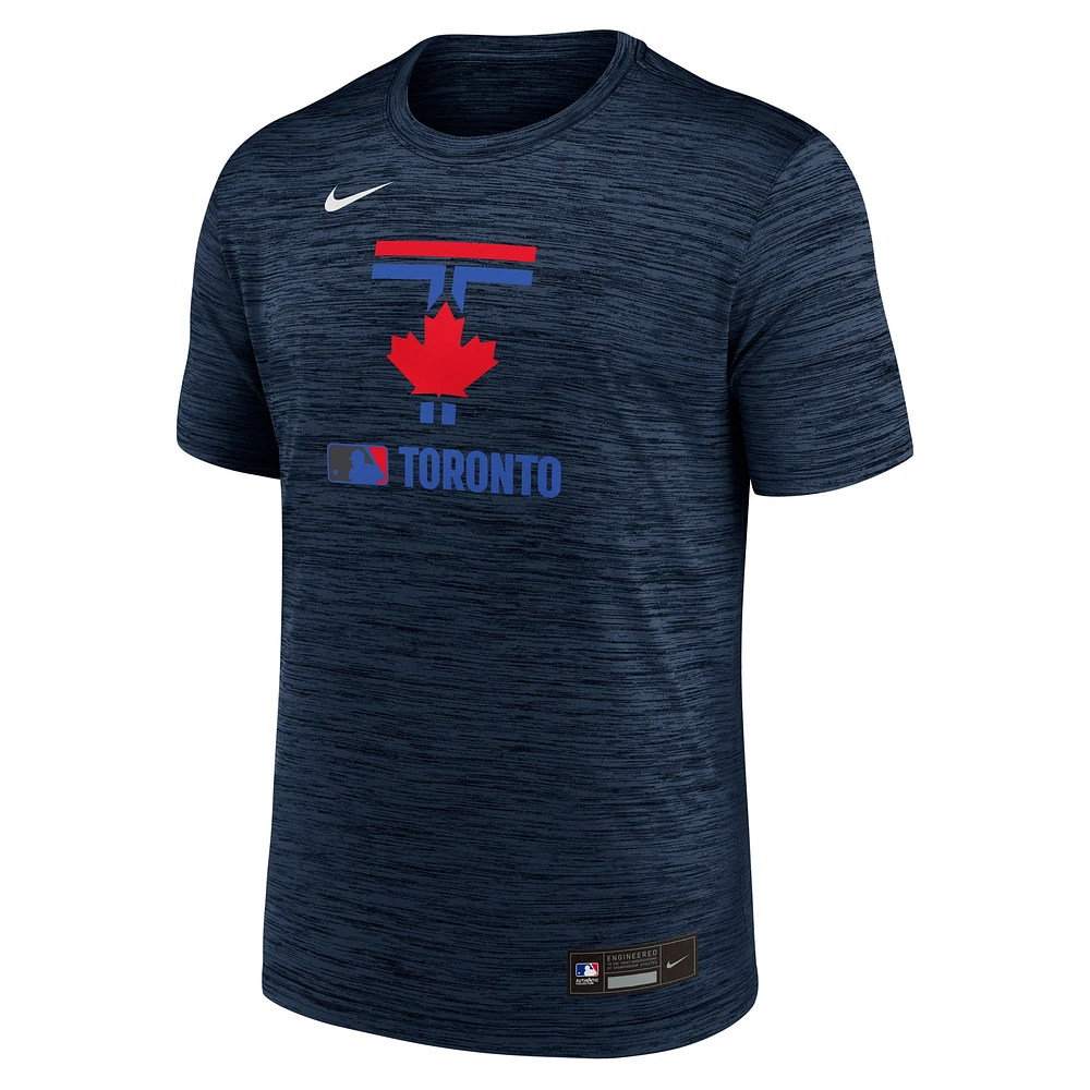 Men's Nike Navy Toronto Blue Jays City Connect Authentic Collection Velocity Performance T-Shirt