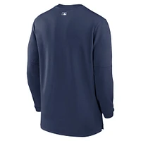 Haut à quart de zip Nike pour hommes, bleu marine, collection authentique des Blue Jays Toronto, Game Time Performance