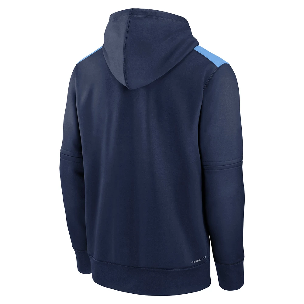 Men's Nike Navy Toronto Blue Jays Authentic Collection Performance Pullover Hoodie