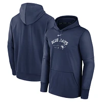 Sweat à capuche d'entraînement Nike bleu marine Toronto Blue Jays Authentic Collection pour homme