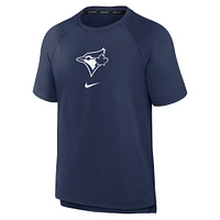 Men's Nike Navy Toronto Blue Jays Authentic Collection Pregame Raglan Performance T-Shirt