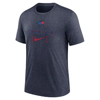 T-shirt tri-mélange Nike bleu marine Toronto Blue Jays City Connect pour hommes