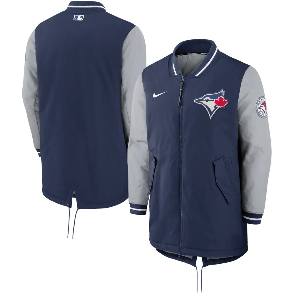 Veste entièrement zippée Nike bleu marine Toronto Blue Jays Dugout Performance pour hommes