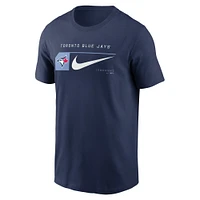 T-shirt Nike bleu marine pour hommes des Blue Jays de Toronto Team Swoosh Lockup