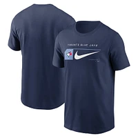 T-shirt Nike bleu marine pour hommes des Blue Jays de Toronto Team Swoosh Lockup