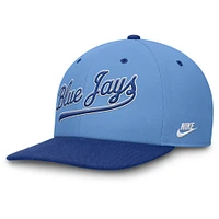 Casquette Nike Cooperstown Pro Performance Snapback pour homme bleu poudre/bleu royal Toronto Blue Jays