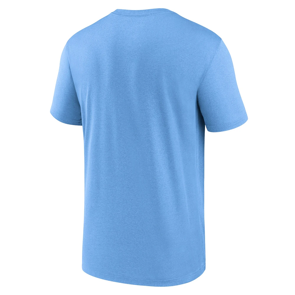 Men's Nike Powder Blue Toronto Jays Authentic Collection Early Work Tri-Blend Performance T-Shirt