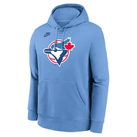Sweat à capuche Nike bleu poudre pour homme avec logo Cooperstown Collection Toronto Blue Jays