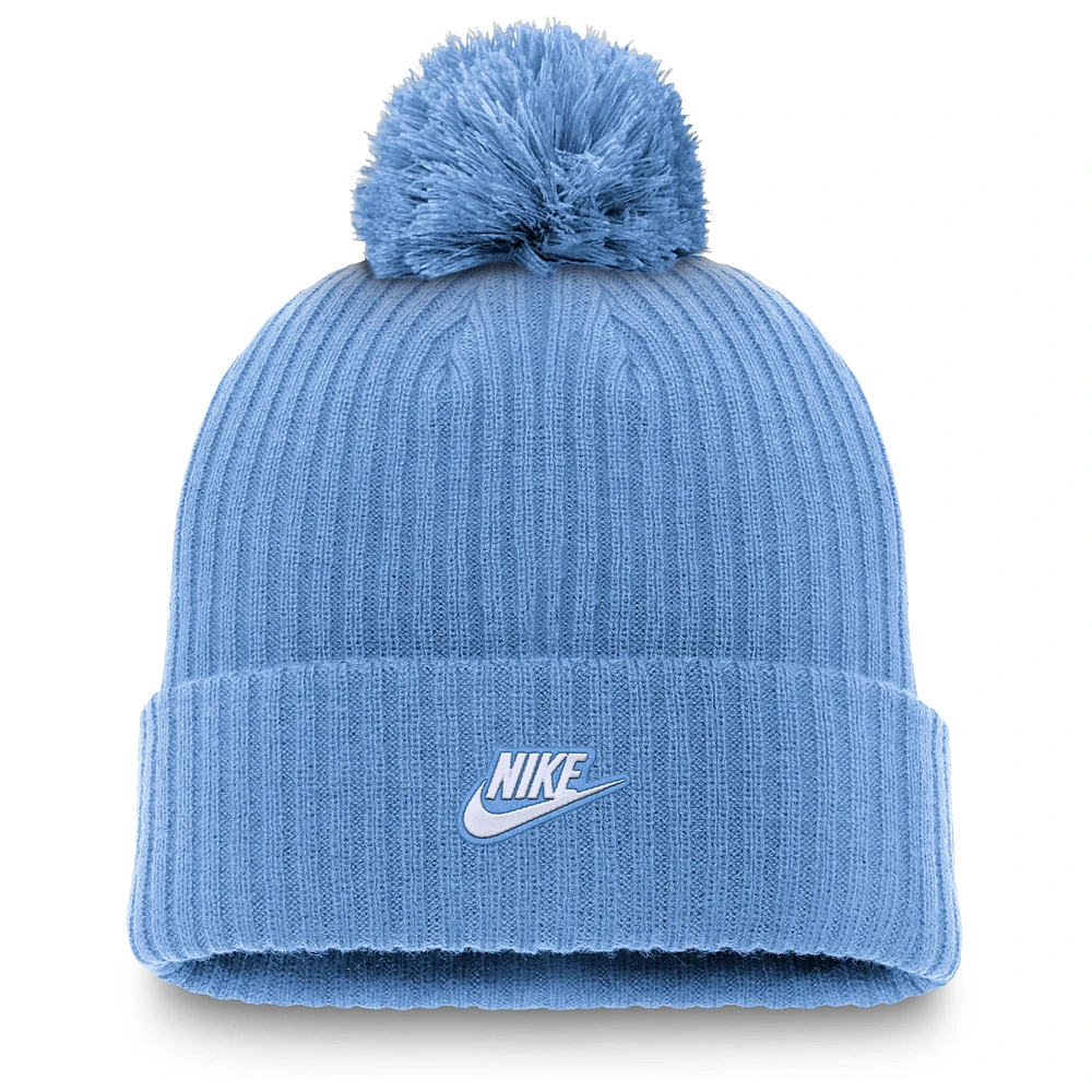 Bonnet en tricot à revers avec pompon Nike bleu poudre Toronto Blue Jays pour homme