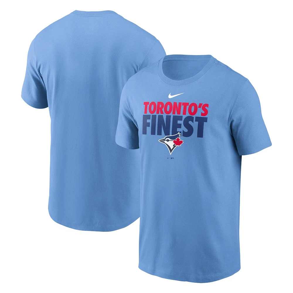 T-shirt Nike bleu poudre pour hommes des Blue Jays de Toronto, ville natale locale