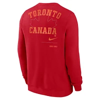 Men's Nike Red Toronto Blue Jays Statement Ball Game Fleece Pullover Sweatshirt