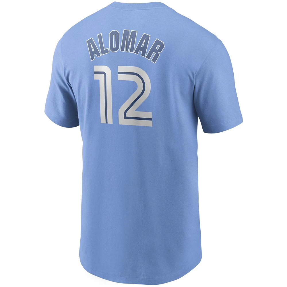 Men's Nike Roberto Alomar Powder Blue Toronto Jays Cooperstown Collection Name & Number - T-Shirt