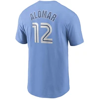 Nike Roberto Alomar pour hommes Powder Blue Toronto Jays Cooperstown Collection Name & Number - T-shirt