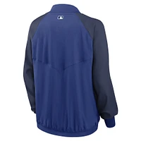 Men's Nike Royal/Navy Toronto Blue Jays Authentic Collection Bomber Raglan Performance Full-Zip Jacket