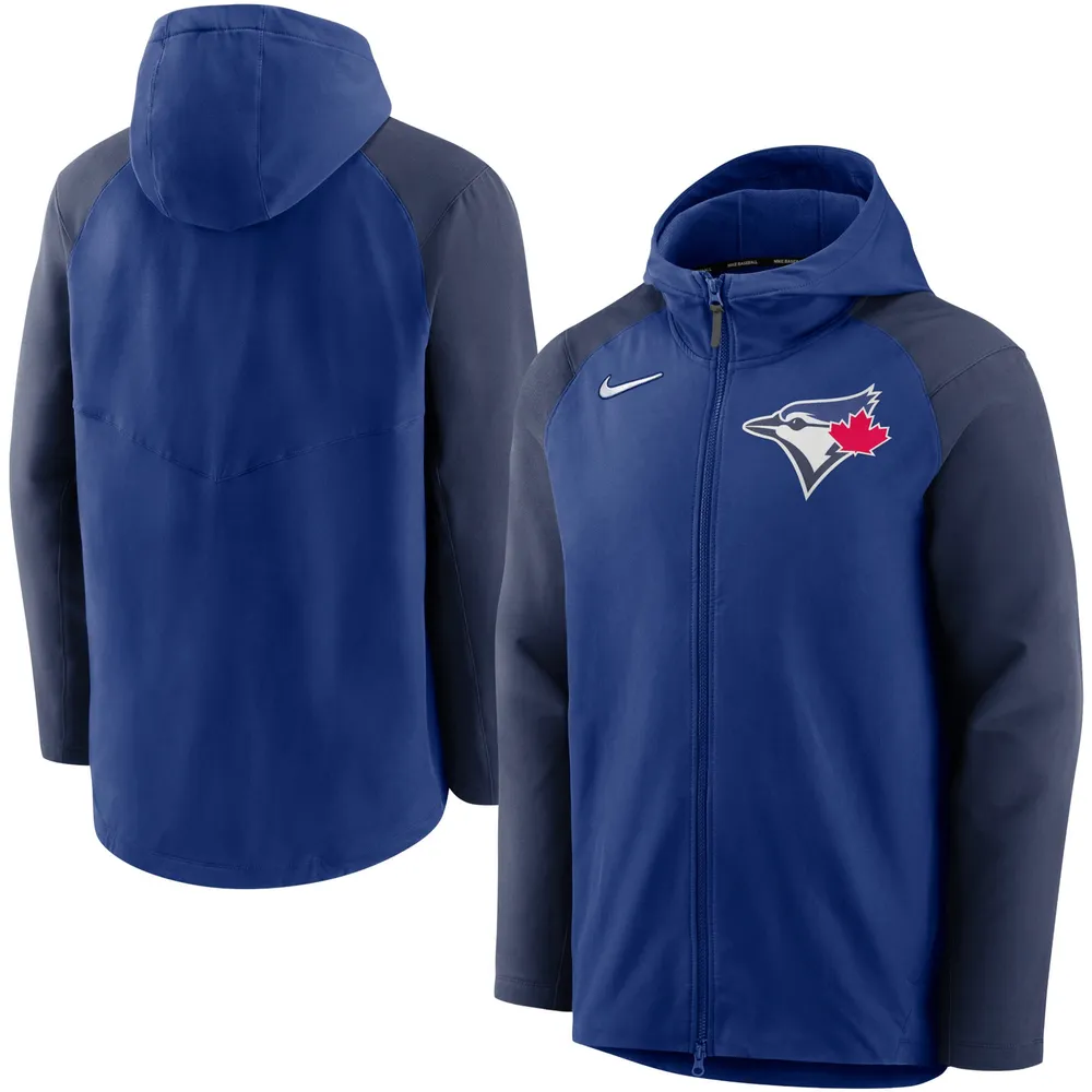 Collection Authentic Player des Blue Jays de Toronto Nike pour homme, bleu royal/bleu marine - Veste à capuche entièrement zippée