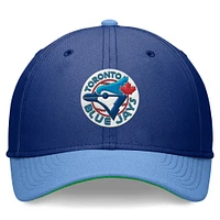 Casquette de Performance Nike Royal/Bleu poudré des Blue Jays Toronto Cooperstown Collection Rewind Swooshflex pour hommes