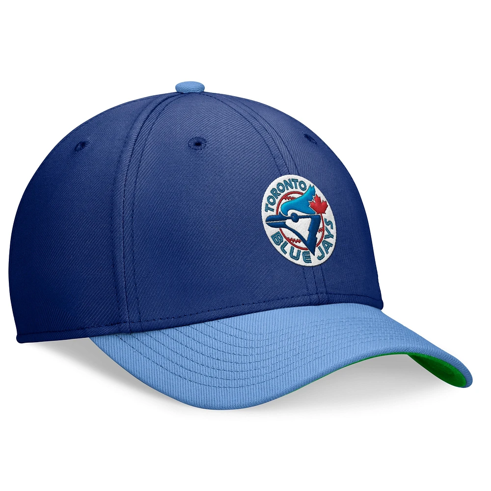 Casquette de Performance Nike Royal/Bleu poudré des Blue Jays Toronto Cooperstown Collection Rewind Swooshflex pour hommes