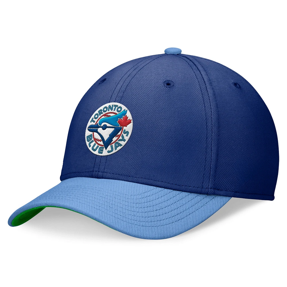 Casquette de Performance Nike Royal/Bleu poudré des Blue Jays Toronto Cooperstown Collection Rewind Swooshflex pour hommes