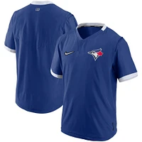 Men's Nike Royal/White Toronto Blue Jays Authentic Collection Short Sleeve Hot Pullover Jacket