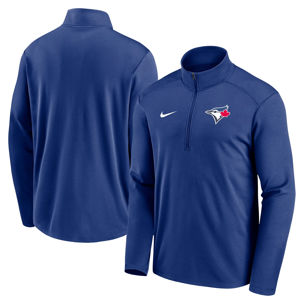 Men's Nike Royal Toronto Blue Jays Agility Pacer Performance Half-Zip - Top