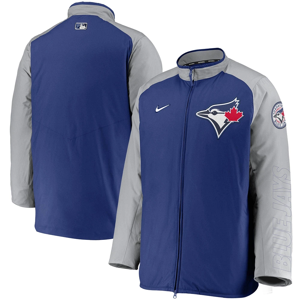 Veste à glissière pleine longueur Nike Royal Toronto Blue Jays Authentic Collection pour homme