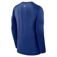 Men's Nike Royal Toronto Blue Jays Authentic Collection Game Time Raglan Performance Long Sleeve T-Shirt