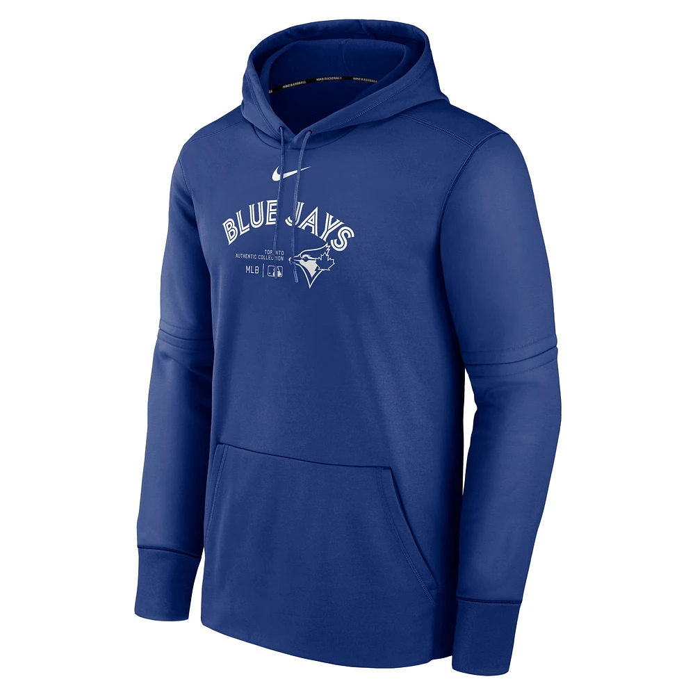 Sweat à capuche Nike Royal Toronto Blue Jays Authentic Collection Practice Performance pour homme