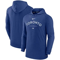 Men's Nike Royal Toronto Blue Jays Authentic Collection Tri-Blend Performance Pullover Hoodie