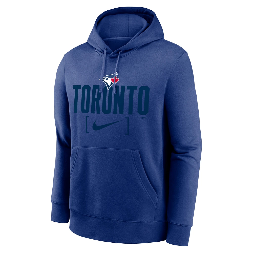 Men's Nike Royal Toronto Blue Jays Club Slack Pullover Hoodie