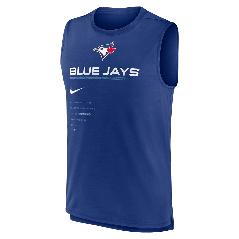 Débardeur Nike Royal Toronto Blue Jays Exceed Performance pour homme