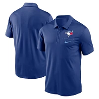 Polo de performance avec logo la franchise Nike Royal Toronto Blue Jays pour hommes