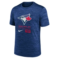 T-shirt Nike Royal Toronto Blue Jays Velocity pour homme avec grand logo