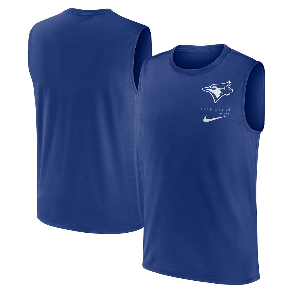 Débardeur musculaire Nike bleu Toronto Blue Jays pour hommes