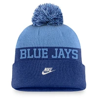 Men's Nike Royal Toronto Blue Jays Rewind Peak Cuffed Knit Hat with Pom