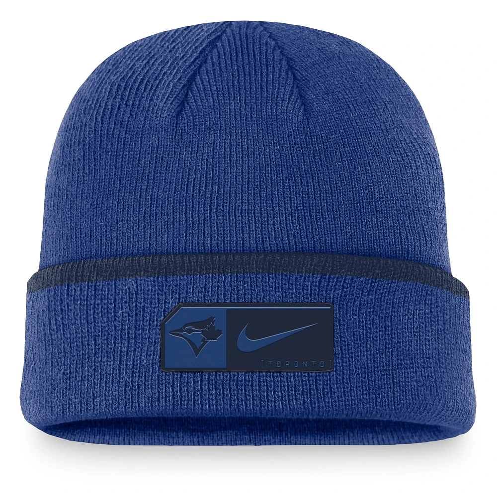 Bonnet tricoté à revers Nike Royal Toronto Blue Jays Terra pour homme