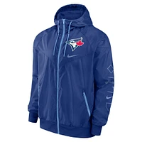 Coupe-vent à fermeture éclair intégrale Nike Royal Toronto Blue Jays Windrunner pour homme