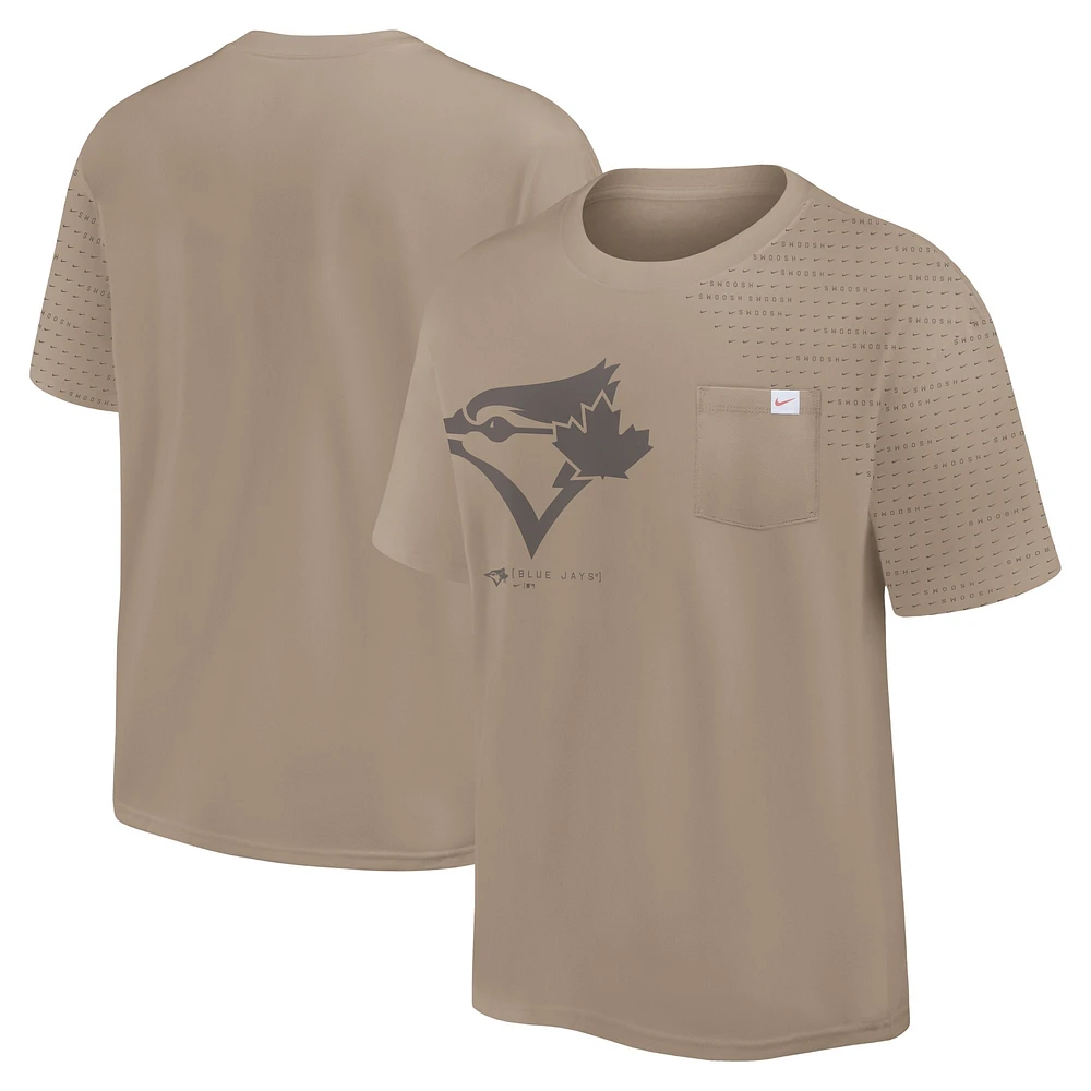 Men's Nike Tan Toronto Blue Jays Statement Max90 Pocket T-Shirt