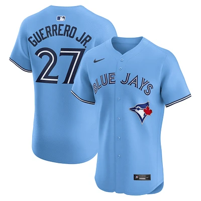 Maillot de joueur d'élite alternatif Nike Vladimir Guerrero Jr. des Blue Jays Toronto pour homme, bleu poudre