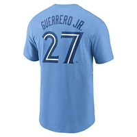 Men's Nike Vladimir Guerrero Jr. Powder Blue Toronto Jays Fuse Name & Number T-Shirt