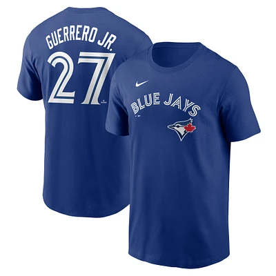 T-shirt Nike pour homme avec nom et numéro de Vladimir Guerrero Jr. Royal Toronto Blue Jays Fuse