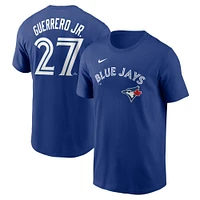 T-shirt Nike pour homme avec nom et numéro de Vladimir Guerrero Jr. Royal Toronto Blue Jays Fuse