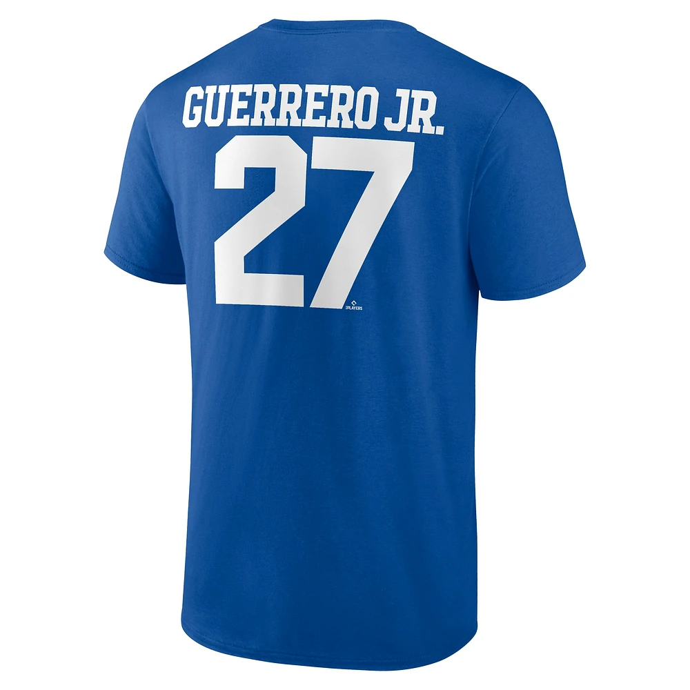 Men's Nike Vladimir Guerrero Jr. Royal Toronto Blue Jays Icon Name & Number T-Shirt