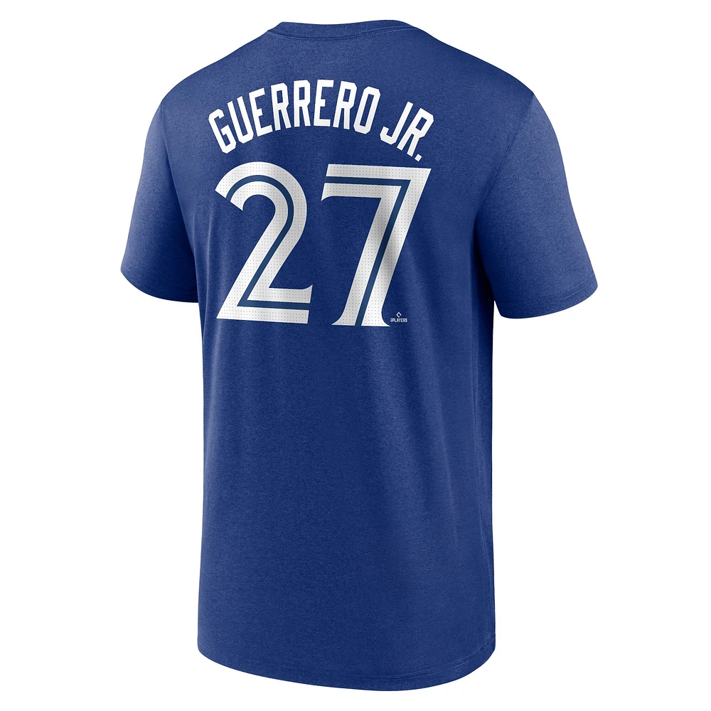 T-shirt Nike Vladimir Guerrero Jr. Royal pour homme, légende des Blue Jays de Toronto, avec nom et numéro