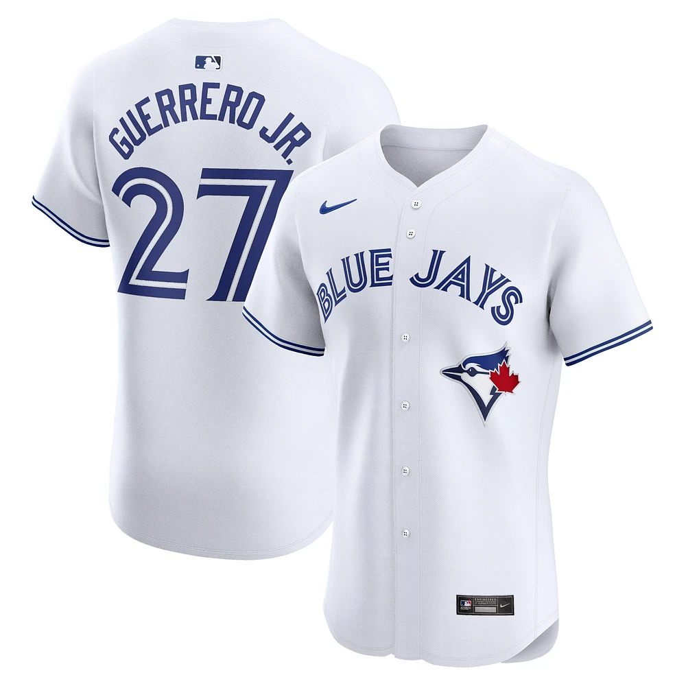 Maillot Nike Vladimir Guerrero Jr. pour homme, blanc, joueur d'élite à domicile des Blue Jays de Toronto